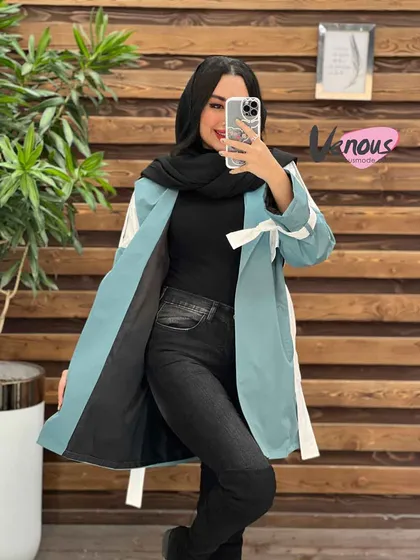 بارانی ترکیبی ژیله سفید