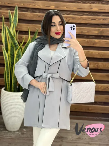 مانتو ژیله دار مغزی دوزی