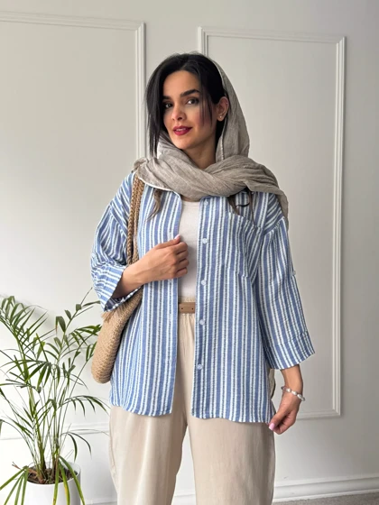 مانتو شومیزی راه راه یاس