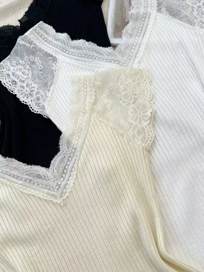 بلوز بافت استین گیپور کد 5344