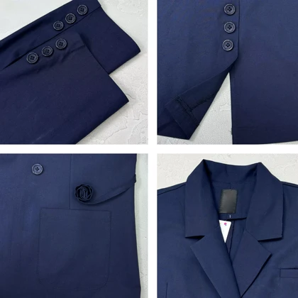 کت زنانه لینن تک دکمه