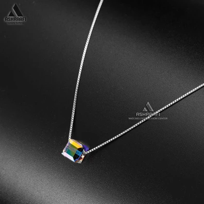 گردنبند کریستال سواروسکی Swarovski Cube Crystal Necklace 03