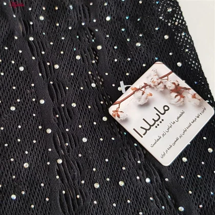 سرهمی فانتزی مشکی مدل نگین‌دار کد 4860-7155