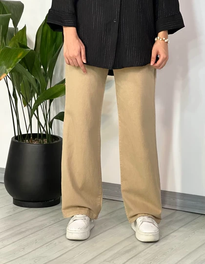 شلوار کتان نیم بگ 3