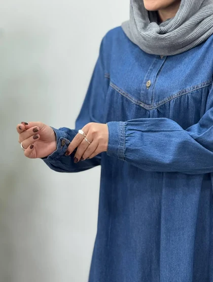 پیراهن مانتویی جین پاییزه پرسا 3
