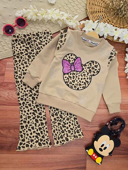 بلوز با شلوار دمپا پلنگی