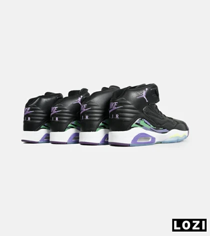 کفش کتانی ساق‌دار مردانه مشکی بنفش سبز Nike air jordan 6 مدل 6929