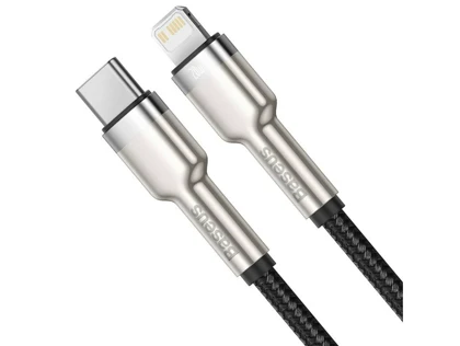 کابل شارژ سریع تایپسی به لایتنینگ 2 متری بیسوس Baseus Cafule Series Metal Data Cable Type-C to iP PD 20W CATLJK-B01