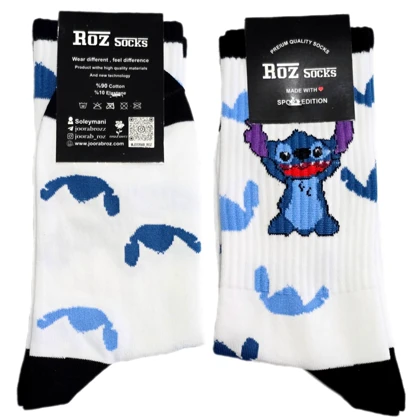 جوراب ساق بلند طرح استیج1 نخ پنبه اعلا 36-44