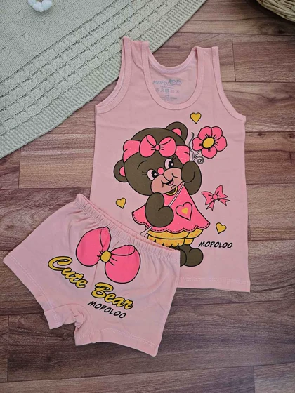 ست شورت زیرپوش دخترانه طرح خرس ناز