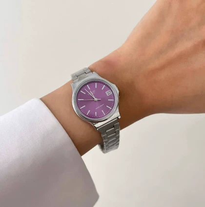 ساعت کاسیو زنانه vintage صفحه بنفش