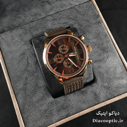 ساعت مچی اورجینال مردانه موتور ژاپن برند مینی فوکس سه موتور مدل Mf0010G.03 چرمی