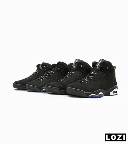 کفش کتانی ساق‌دار مردانه مشکی Nike air jordan 6
