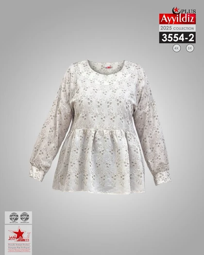 شومیز مجلسی زنانه سایز بزرگ کد 3554