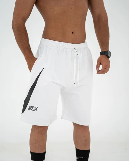 شلوارک بگ طرح NIKE سفید