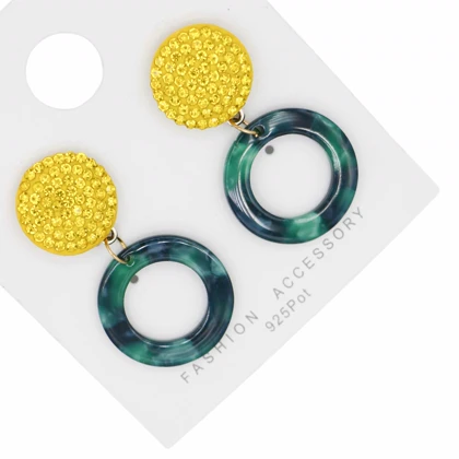 گوشواره فانتزی آویز دایره‌ای