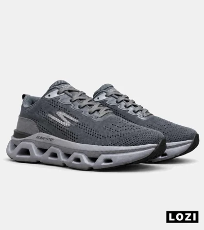 کتانی خاکستری اسکیچرز Glide-Step مدل 9606 اسپرت و راحت