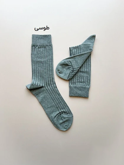 جوراب ساق بلند مردانه طرح خطی