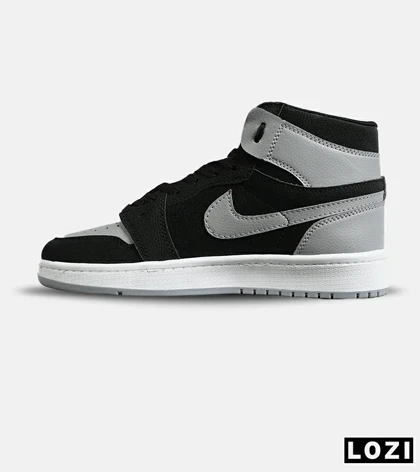 کفش کتانی بزرگ پا ساق‌دار مشکی طوسی NIKE AIR Jordan 1 مدل 8309