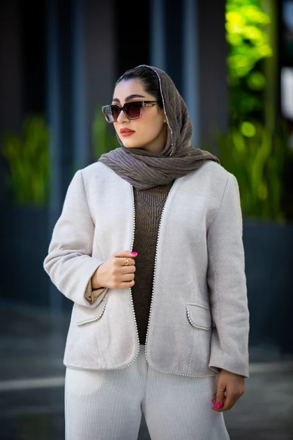 کت کجراه مغزی مروارید دوزی