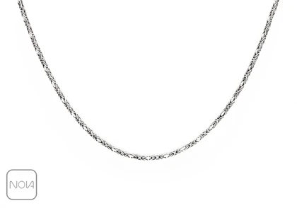 زنجیر نقره سیاه قلم مردانه کد 0251216