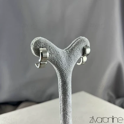 گوشواره زنانه حلقه‌ای نقره ای 20451