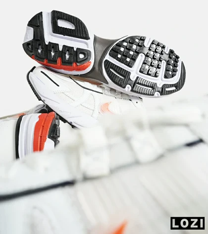 کفش کتانی مردانه و زنانه سفید نارنجی Nike cushlon