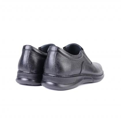 کفش چرم مردانه مشکی 401