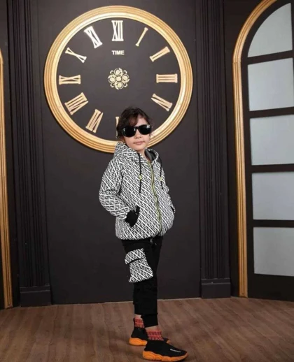 ست سویشرت شلوار طرح فندی بچه گانه