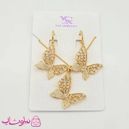 نیم ست دخترانه YSX پروانه نگین‌دار