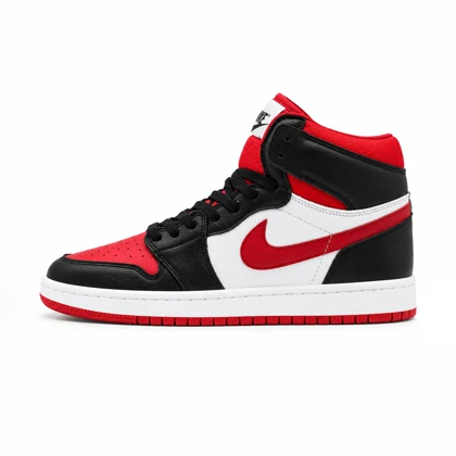 کفش و کتانی مردانه ساق‌دار مدل NIKE JORDAN 1 رنگ سفید قرمز کد 21854