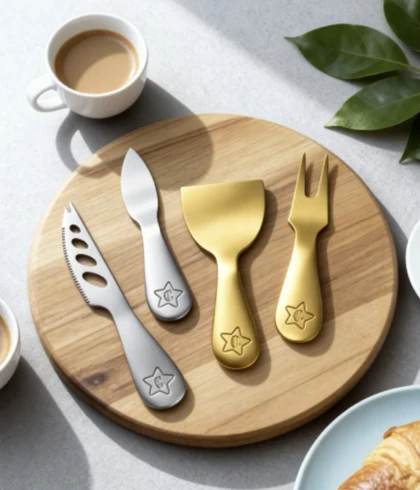 ست صبحانه خوری استیل سیلور طرح ستاره