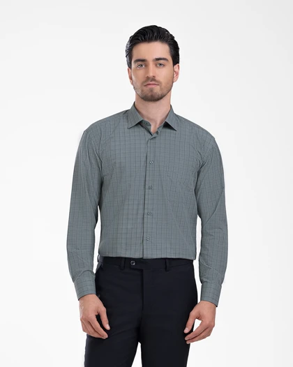 ام کی کالکشن پیراهن آستین بلند mk-22628-dark-gray