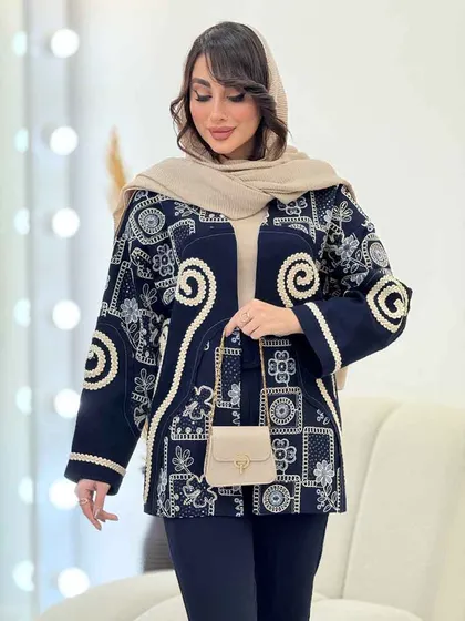 مانتو جلو باز یاسمین