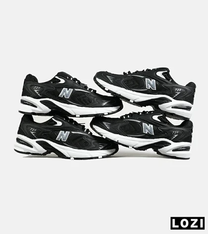 کفش کتانی مردانه و زنانه مشکی سفید NEW BALANCE 725