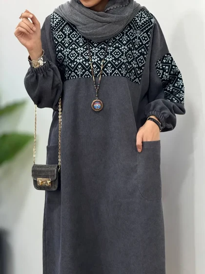 پیراهن مانتویی پاییزه آوان