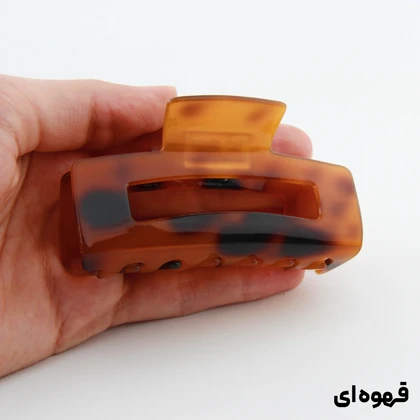 کلیپس دخترانه مدل مستطیل خال‌خالی مات