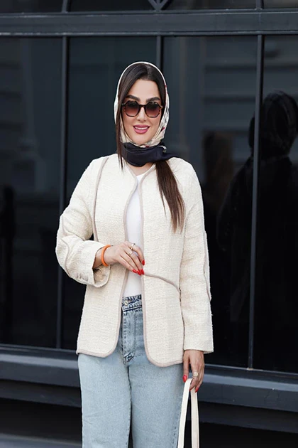 پالتو کتی شانل نوار دوزی