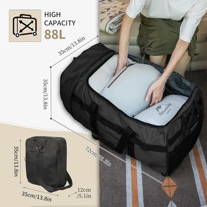 چمدان 88 لیتری تاشو نیچرهایک مدل NH21LX003