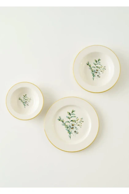 سرویس غذاخوری 12 نفره Bella Maison مدل Garden Stoneware استون‌ور - چندرنگ