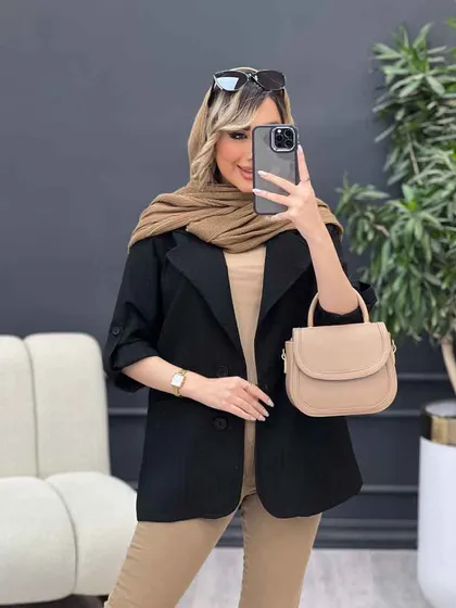 مانتو جیب نما دو دکمه