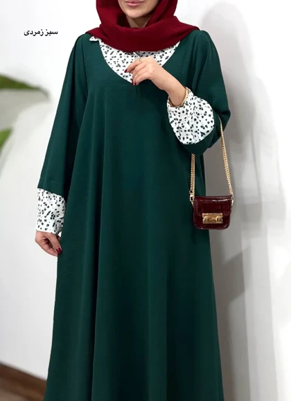 پیراهن مانتویی بلند نورین بهاره