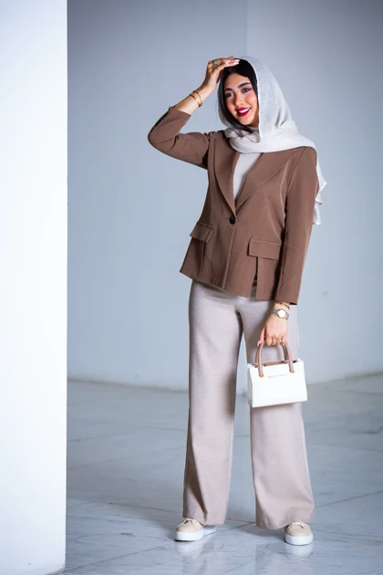 مانتو مازراتی ملانژ دکوب چاک‌دار