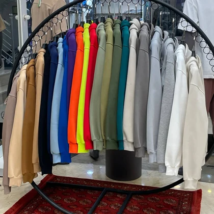 هودی مچینست مشکی ساده بیسیک