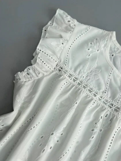 تاپ آستین چین خامه دوزی کد 2908