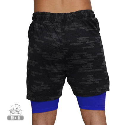 شلوارک کشاله دار چریکی بوفالو تنفسی بدنسازی آبی