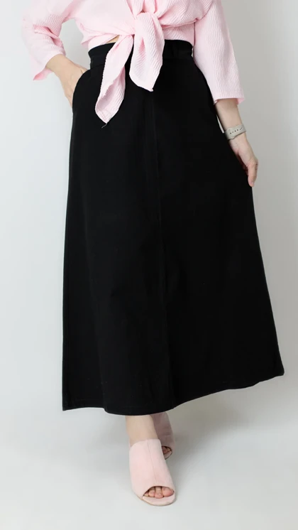 دامن کلوش لینن