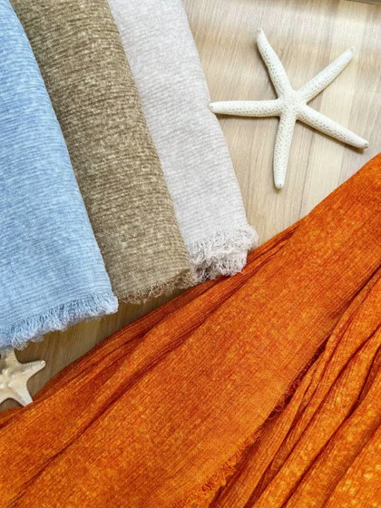 1805- شال لبه ریش پلیسه (ایراددار)