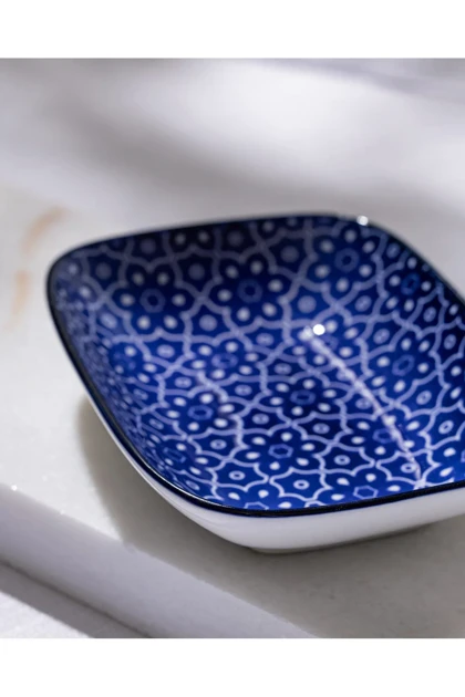 بشقاب سرو Madame Coco مدل Reve Bleu Mais Bone China - چندرنگ