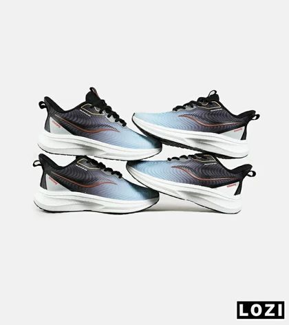 کفش کتانی طوسی آبی Saucony Ride Review مدل 7180